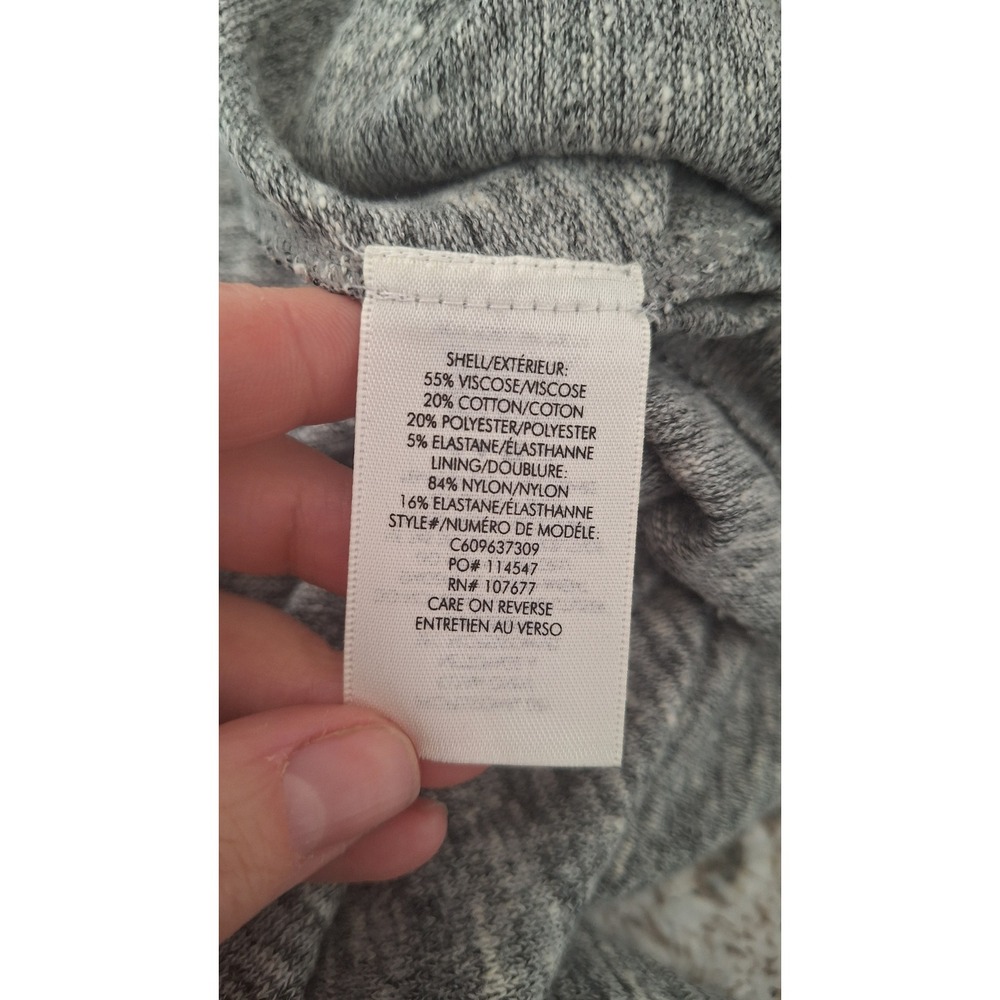 Alice + Olivia Long sleeve Asymmetric Hem Dress in Heathered Grey Size 6 - Picture 5 of 7